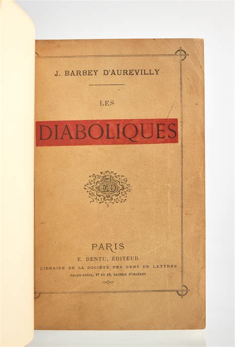 les diaboliques barbey d'aurevilly